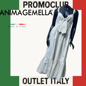 Рокля  Anima Gemella, бежова, 100% памук, размер 40, Италия